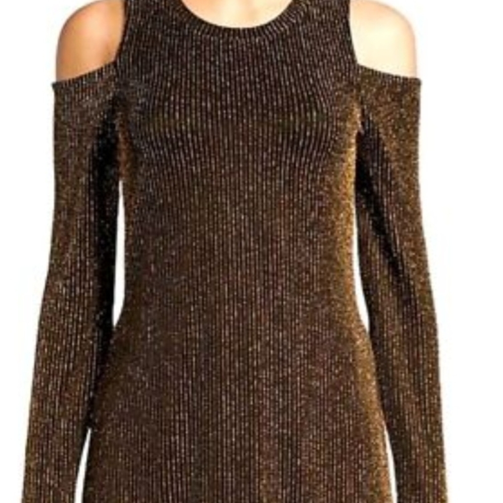 Michael Kors Black and Gold Maxi Skirt